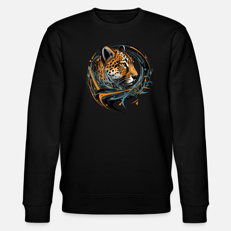 Gepard Cheetah - Stanley/Stella Unisex Bio-Sweatshirt CHANGER  - Schwarz