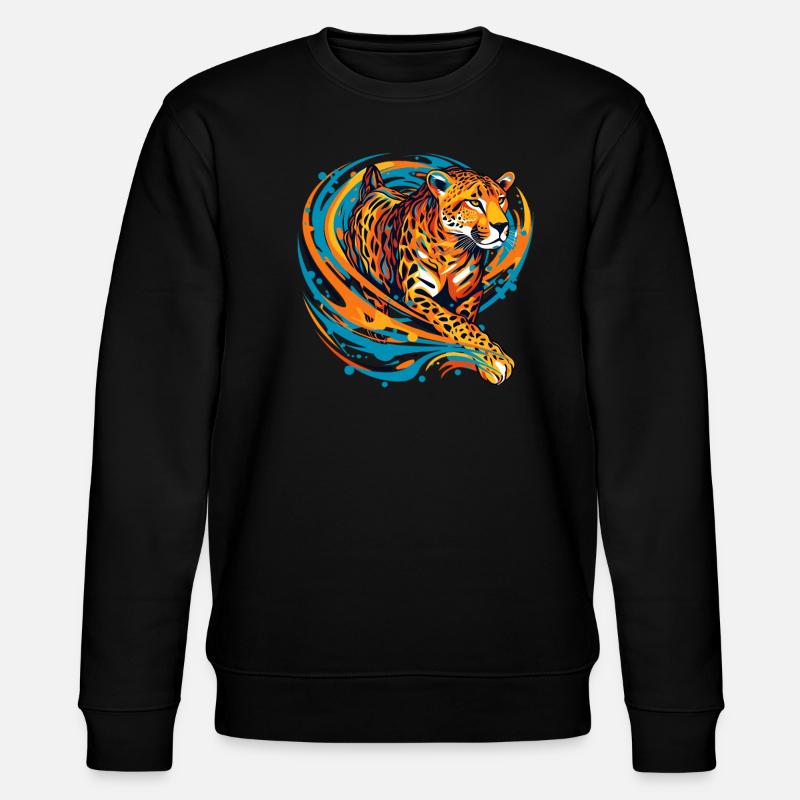Cheetah Gepard - Stanley/Stella Unisex Bio-Sweatshirt CHANGER  - Schwarz