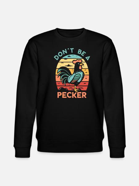 Kylling Vær ikke en hakker - Stanley/Stella økologisk unisex-sweatshirt CHANGER  - sort