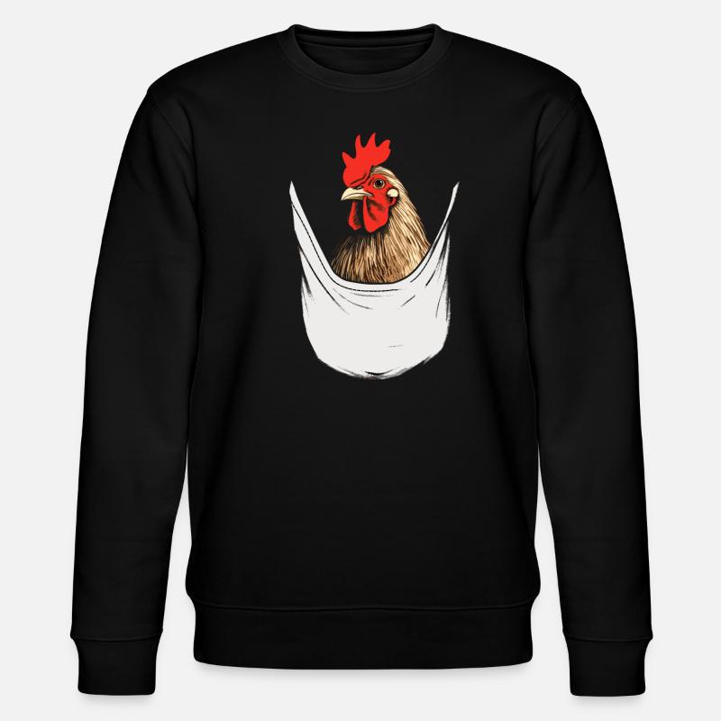 Chicken In Pocket - Stanley/Stella Unisex Bio-Sweatshirt CHANGER  - Schwarz