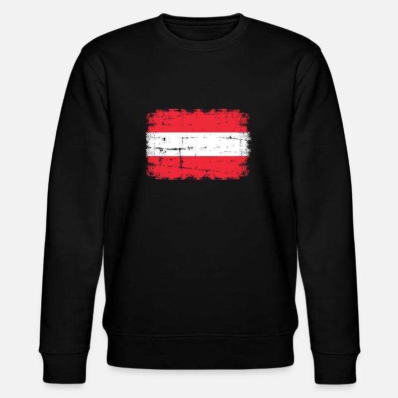 Österreich - Stanley/Stella Unisex Bio-Sweatshirt CHANGER  - Schwarz