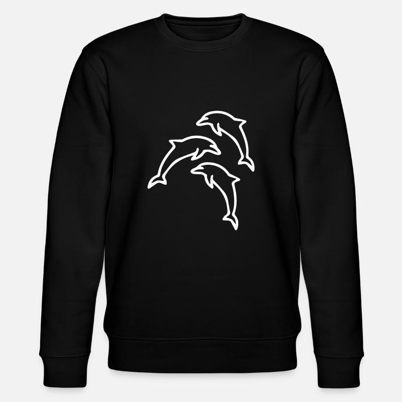 Dolphin Delfine - Stanley/Stella Unisex Bio-Sweatshirt CHANGER  - Schwarz