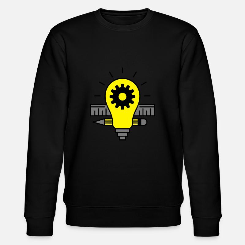 Engineering Glühbirne - Stanley/Stella Unisex Bio-Sweatshirt CHANGER  - Schwarz