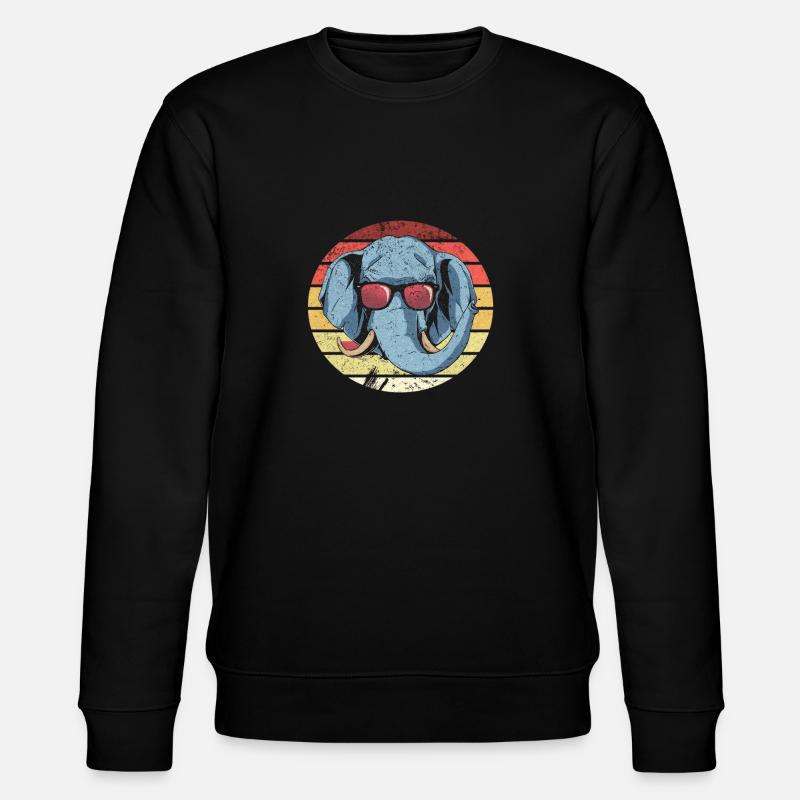 Elefant Afrika - Stanley/Stella Unisex Bio-Sweatshirt CHANGER  - Schwarz