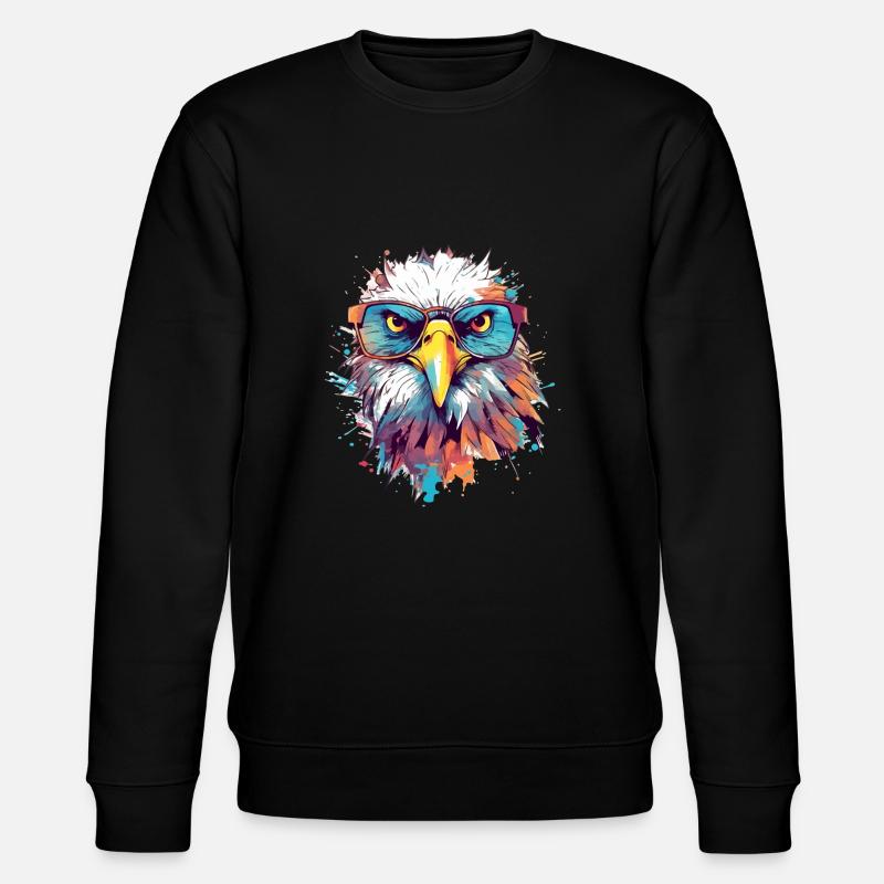 Basilikum der Adler - Stanley/Stella Unisex Bio-Sweatshirt CHANGER  - Schwarz