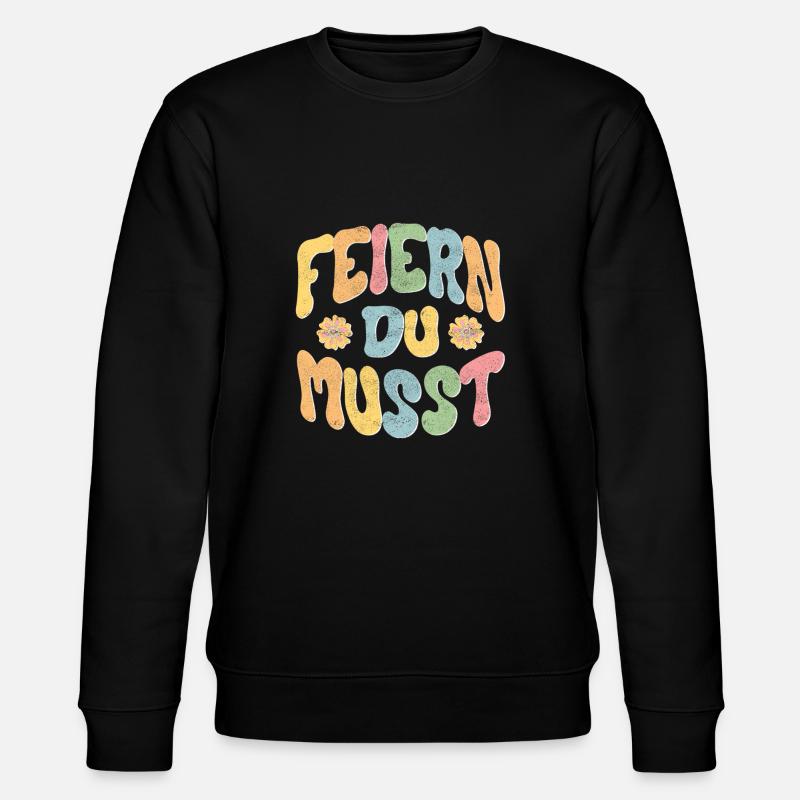 Feiern Du musst! - Stanley/Stella Unisex Bio-Sweatshirt CHANGER  - Schwarz