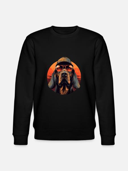 Bloodhound Cool - Bloodhound Hund - Stanley/Stella Unisex Bio-Sweatshirt CHANGER  - Schwarz