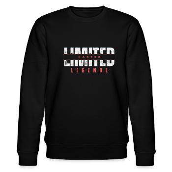 Limited Darter Legend. - Stanley/Stella CHANGER Unisex Organic Sweatshirt - black - Front - Nik (191cm) & Marisol (170cm)