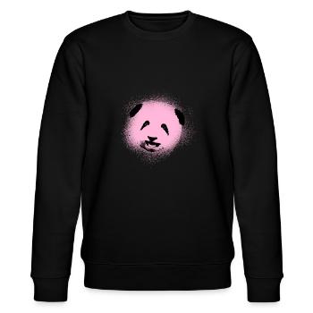Panda,pandabär,bär, Graffiti,pink - Stanley/Stella Unisex Bio-Sweatshirt CHANGER  - Schwarz - Vorne - Nik (191cm) & Marisol (170cm)