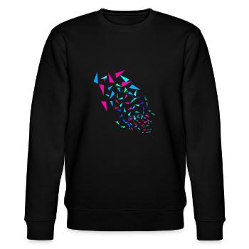 Colorful, abstract, retro, pattern, graphic - Stanley/Stella CHANGER Unisex Organic Sweatshirt - black - Front - Nik (191cm) & Marisol (170cm)