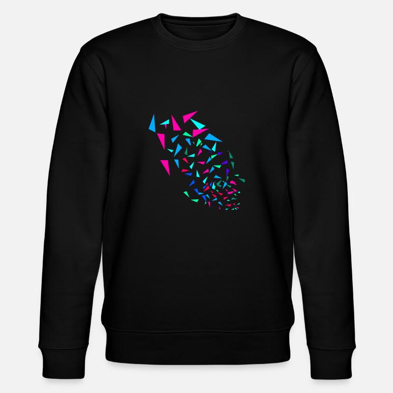 Bunt,abstrakt,retro, Muster, grafisch - Stanley/Stella Unisex Bio-Sweatshirt CHANGER  - Schwarz
