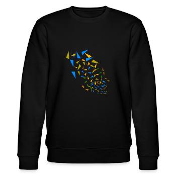 Colorful, abstract, retro, pattern, graphic - Stanley/Stella CHANGER Unisex Organic Sweatshirt - black - Front - Nik (191cm) & Marisol (170cm)