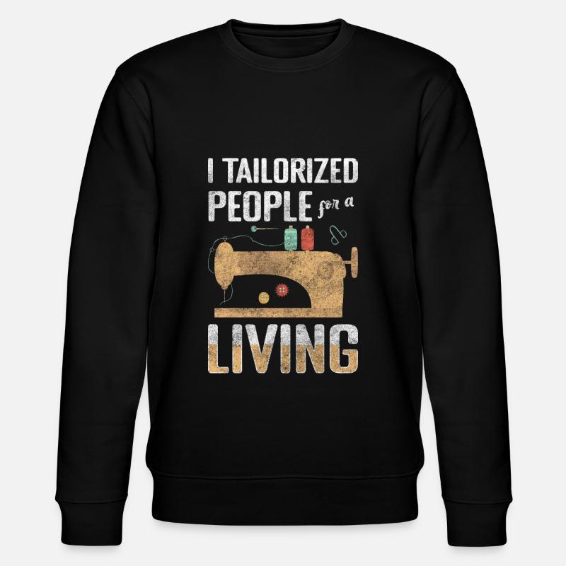 Schneiderin Schere Nähen Nähmaschine - Stanley/Stella Unisex Bio-Sweatshirt CHANGER  - Schwarz