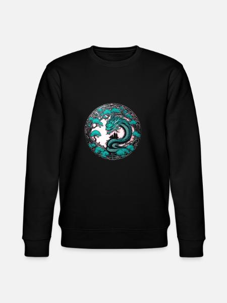 drache,chinesischer drache,gothic,tattoo - Stanley/Stella Unisex Bio-Sweatshirt CHANGER - Schwarz