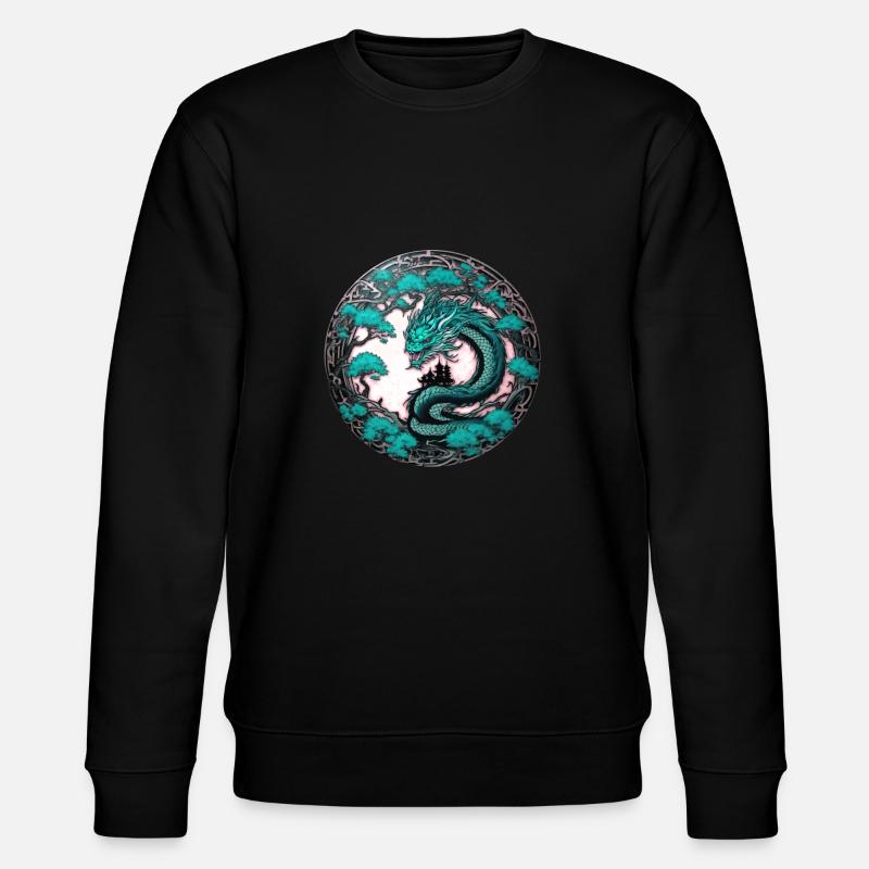 drache,chinesischer drache,gothic,tattoo - Stanley/Stella Unisex Bio-Sweatshirt CHANGER  - Schwarz