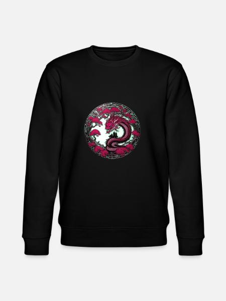 drache,chinesischer drache,gothic,tattoo - Stanley/Stella Unisex Bio-Sweatshirt CHANGER  - Schwarz