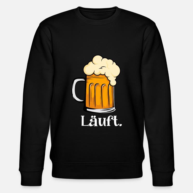 Runs Beer - Stanley/Stella CHANGER Unisex Organic Sweatshirt - black