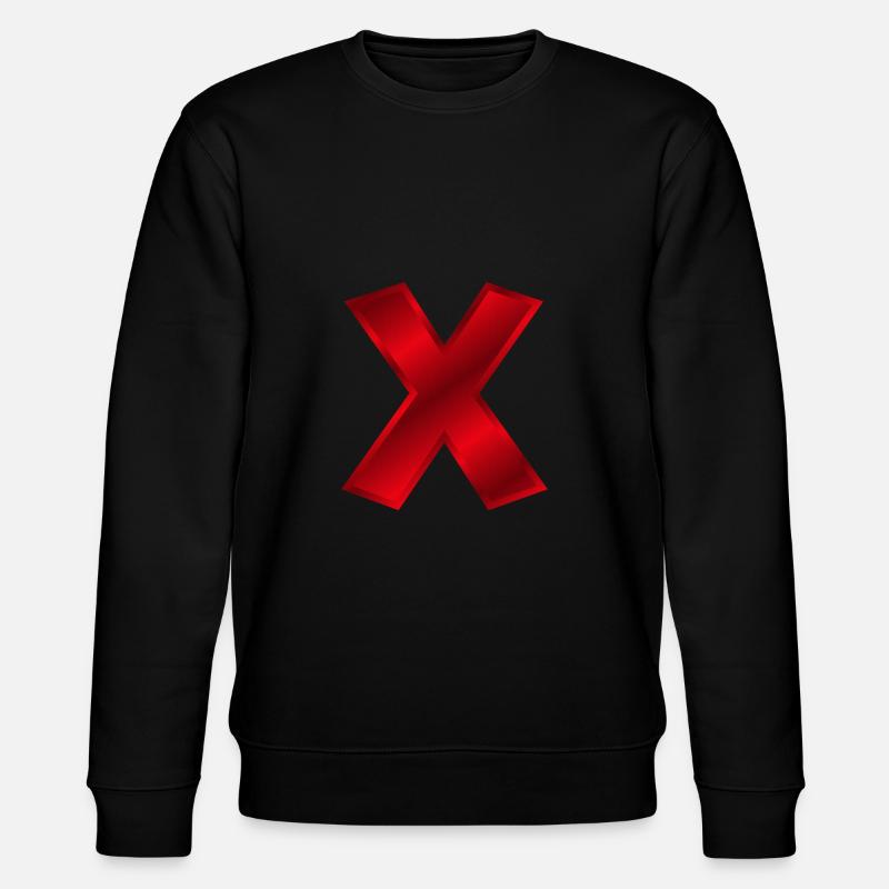 Rotes X - Stanley/Stella Unisex Bio-Sweatshirt CHANGER  - Schwarz