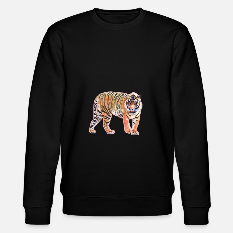 Tiger - Stanley/Stella Unisex Bio-Sweatshirt CHANGER  - Schwarz