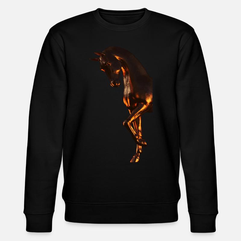 -bronze Bronzepferd Pferd - Stanley/Stella Unisex Bio-Sweatshirt CHANGER  - Schwarz