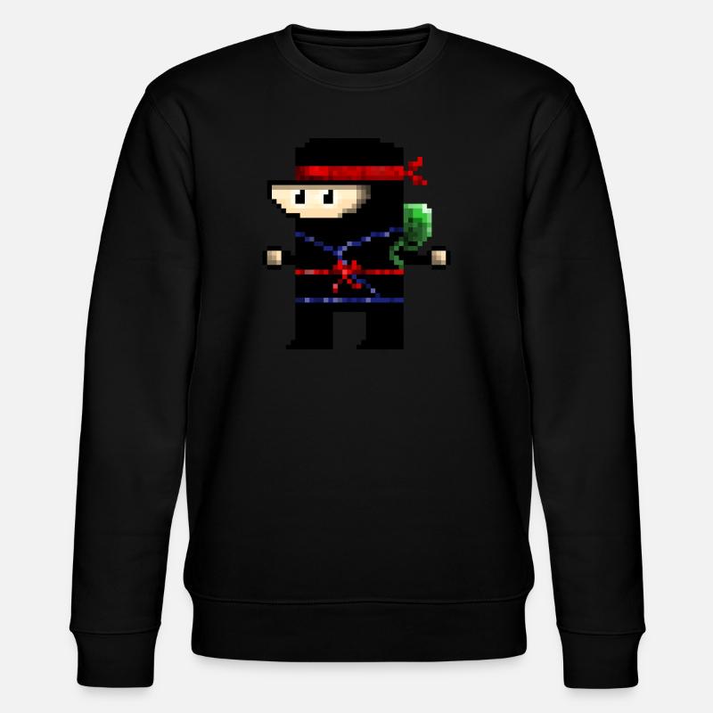Pixel ninja warrior - Stanley/Stella CHANGER Unisex Organic Sweatshirt - black