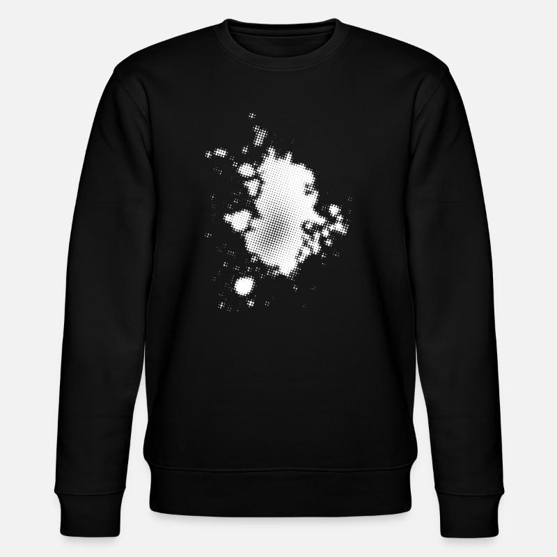 Flash, Dots Background Asymmetrical | rasterized - Stanley/Stella CHANGER Unisex Organic Sweatshirt - black