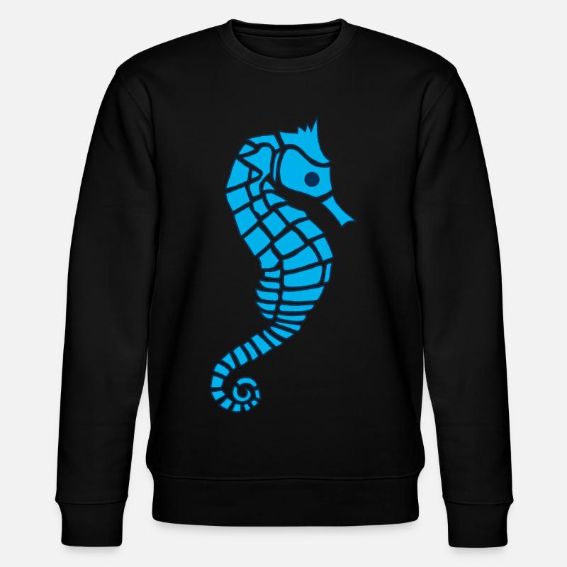 Hippocampe bleu - Sweat bio CHANGER Stanley/Stella Unisexe - noir