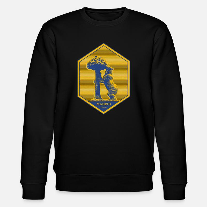 Madrid emblem with bear and tree - Stanley/Stella CHANGER Unisex Organic Sweatshirt - black