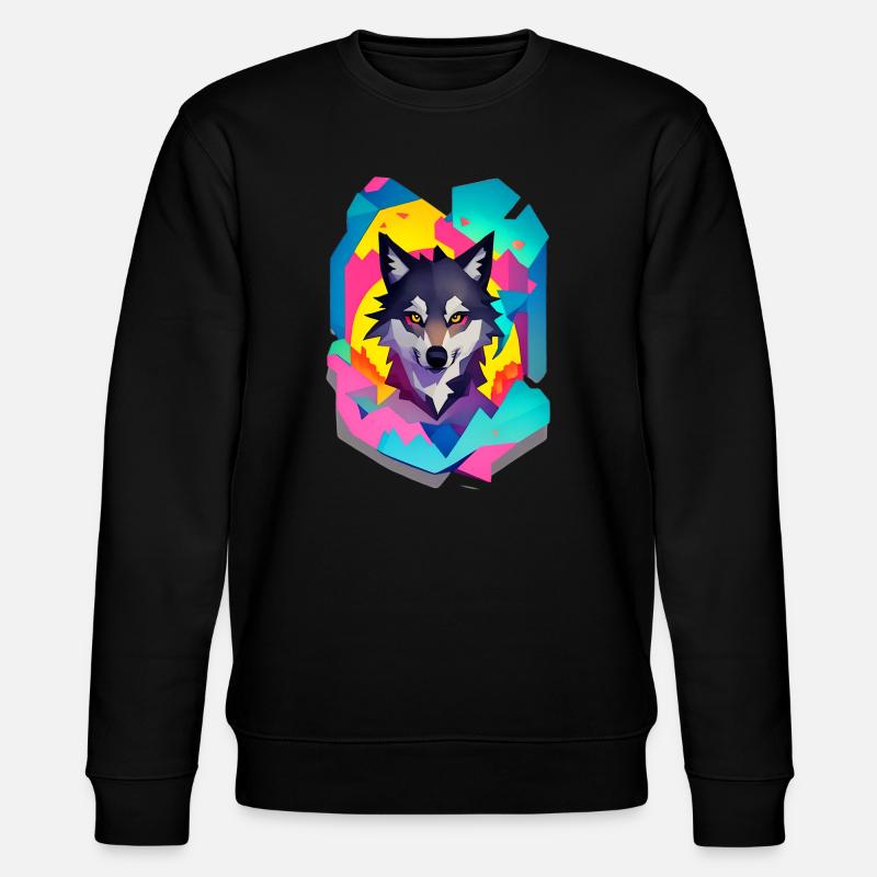 Wolf - Stanley/Stella Unisex Bio-Sweatshirt CHANGER  - Schwarz