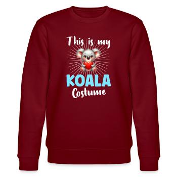 Koala Koalabär - Stanley/Stella Unisex Bio-Sweatshirt CHANGER  - Burgunderrot - Vorne - Nik (191cm) & Marisol (170cm)