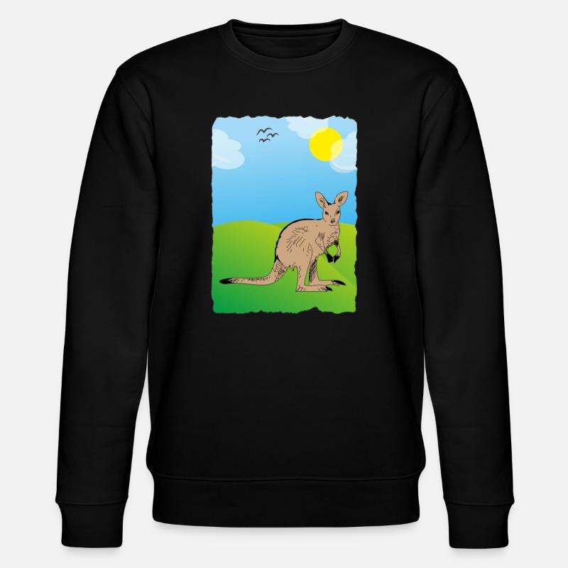 Känguru - Stanley/Stella Unisex Bio-Sweatshirt CHANGER  - Schwarz