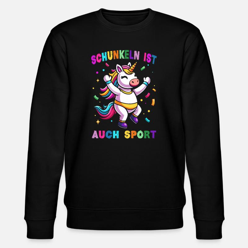 Einhorn Konfetti Karneval Funny - Stanley/Stella Unisex Bio-Sweatshirt CHANGER  - Schwarz