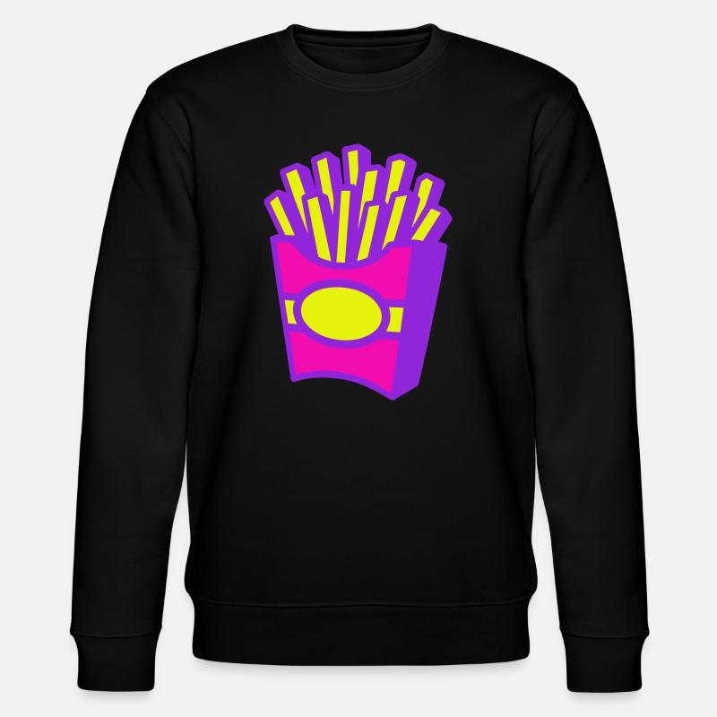 Pommes Pop-Art - Stanley/Stella Unisex Bio-Sweatshirt CHANGER  - Schwarz