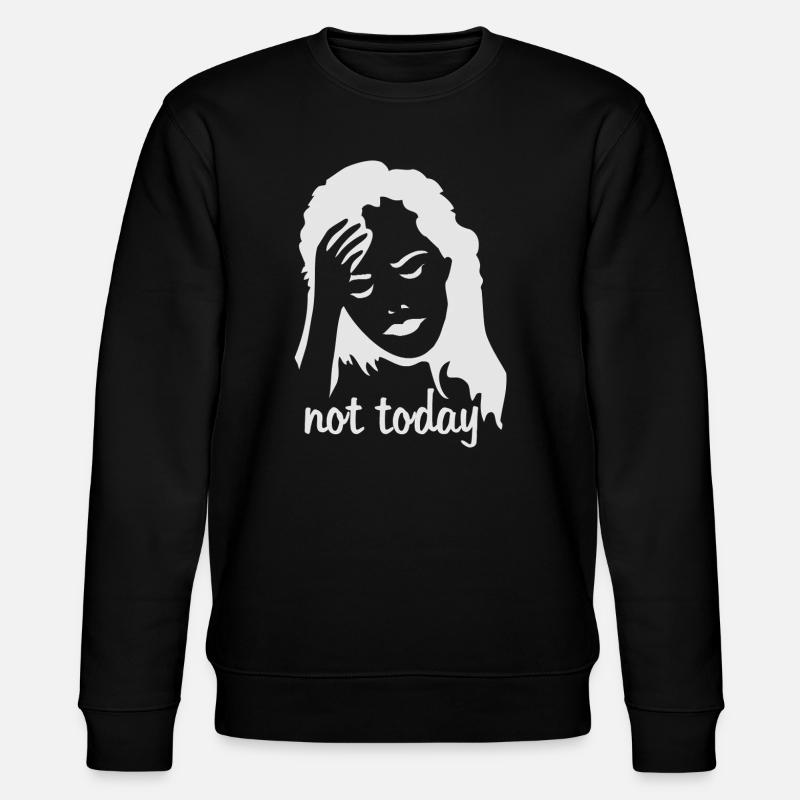 Gestik einer Frau mit Kopfschmerzen - Stanley/Stella Unisex Bio-Sweatshirt CHANGER  - Schwarz