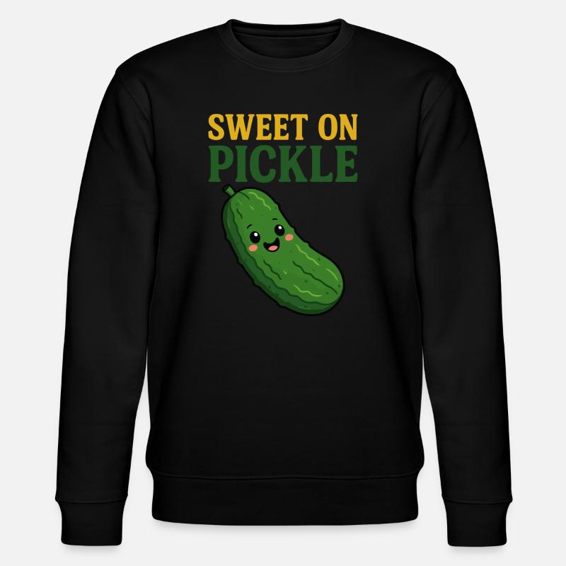 Süß auf Gurke - Stanley/Stella Unisex Bio-Sweatshirt CHANGER  - Schwarz