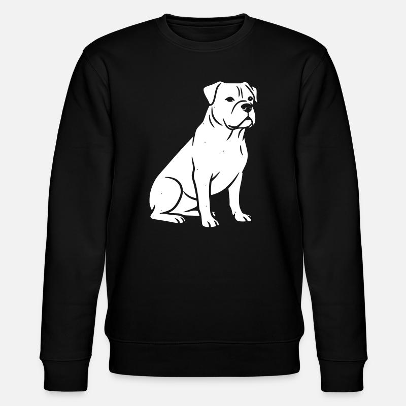 Dog dogs vector art design - Stanley/Stella CHANGER Unisex Organic Sweatshirt - black