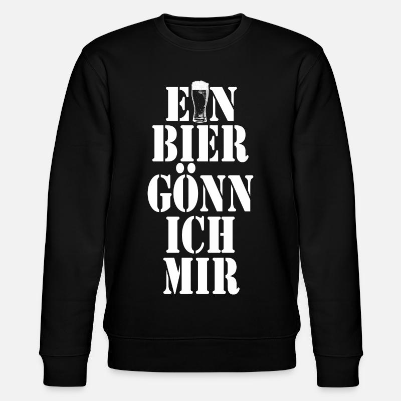 Ein Bier Gönn Mir - Bierglas - Stanley/Stella Unisex Bio-Sweatshirt CHANGER  - Schwarz