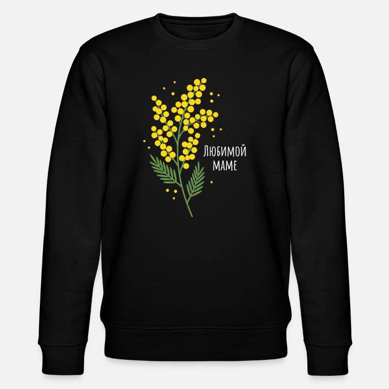 Chère Maman Fleurs - Sweat bio CHANGER Stanley/Stella Unisexe - noir