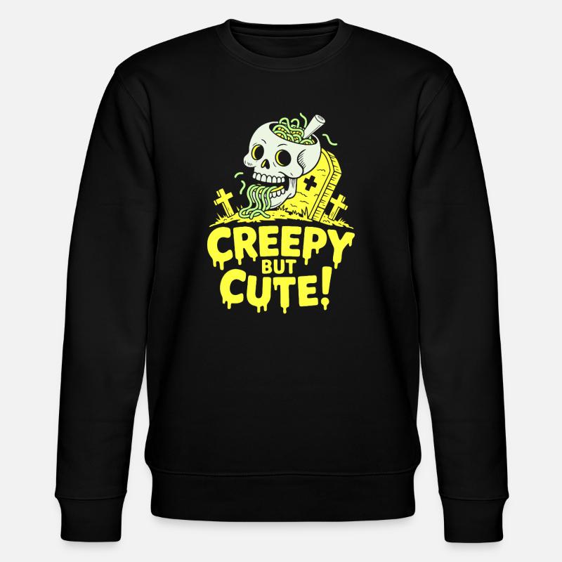 Creepy but Cute Schädel Glow - Stanley/Stella Unisex Bio-Sweatshirt CHANGER  - Schwarz