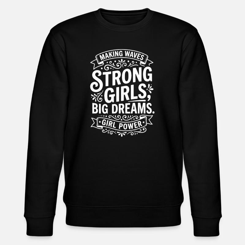 Wellenmacherinnen Große Träume - Stanley/Stella Unisex Bio-Sweatshirt CHANGER  - Schwarz