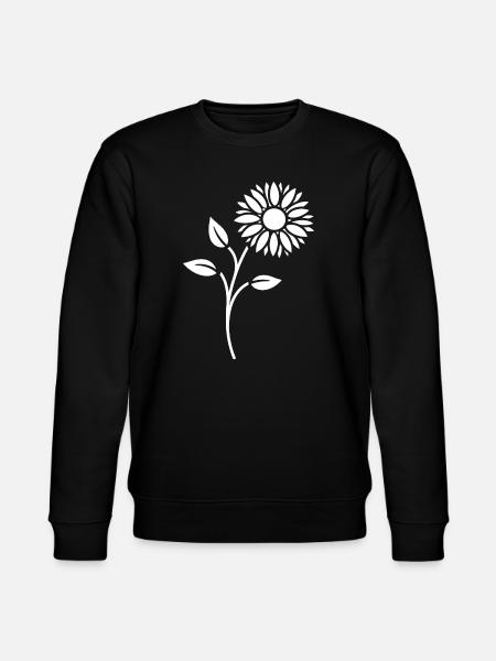 Flowers Silhouette Abstract Blossom Art - Stanley/Stella CHANGER Unisex Organic Sweatshirt - black