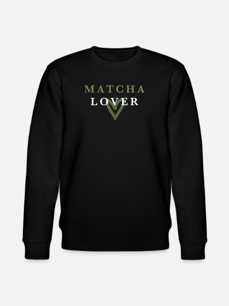 Matcha Lover Green Heart - Stanley/Stella CHANGER Unisex Organic Sweatshirt - black