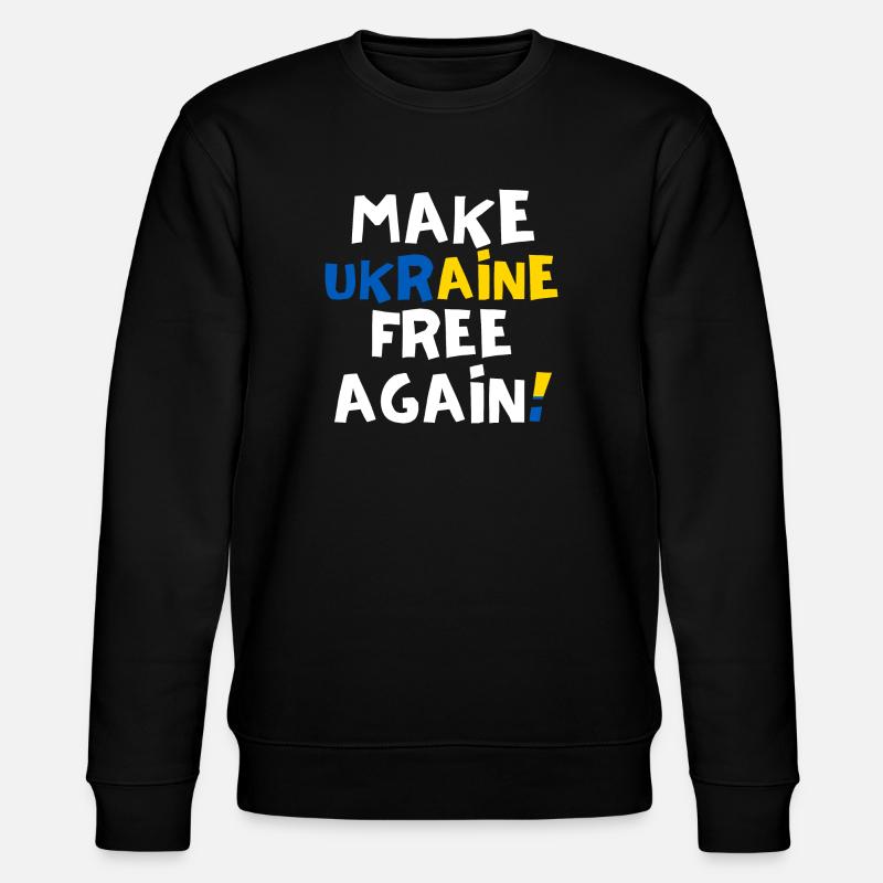 Freie Ukraine - Stanley/Stella Unisex Bio-Sweatshirt CHANGER  - Schwarz