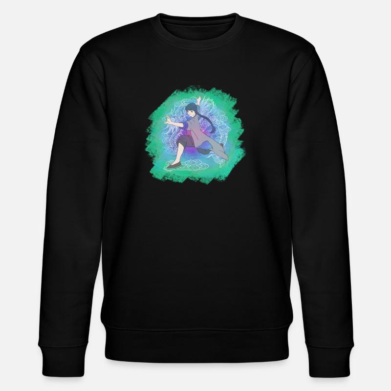 dragen Kungfu Mädchen - Stanley/Stella Unisex Bio-Sweatshirt CHANGER - Schwarz