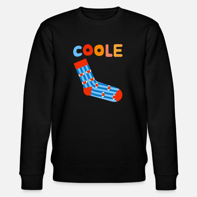 Cool sock - fun motivational design - Stanley/Stella CHANGER Unisex Organic Sweatshirt - black