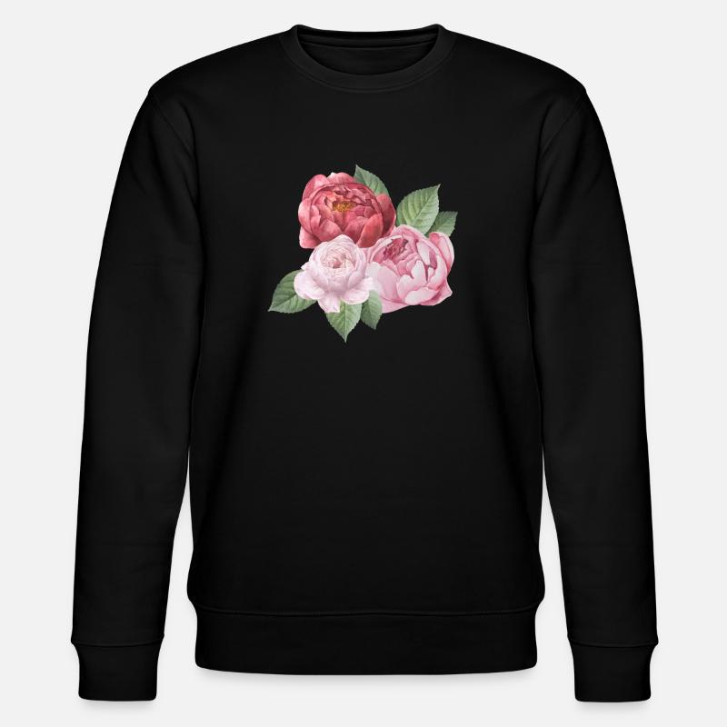 Spring_Pfingstrosen - Stanley/Stella Unisex Bio-Sweatshirt CHANGER - Schwarz