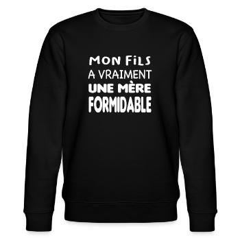 Mère formidable - Sweat bio CHANGER Stanley/Stella Unisexe - noir - Devant - Nik (191cm) & Marisol (170cm)