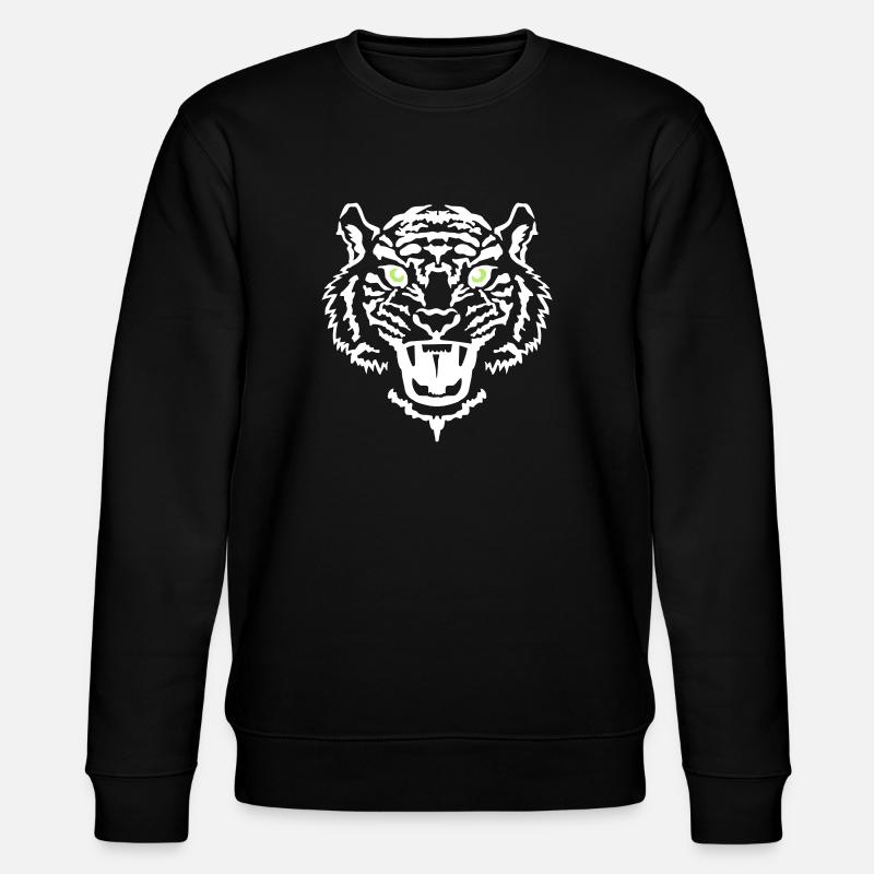 Tiger - Stanley/Stella Unisex Bio-Sweatshirt CHANGER  - Schwarz