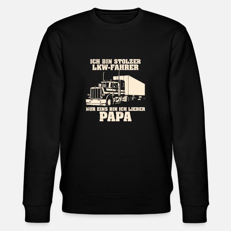 LKW PAPA - Stanley/Stella Unisex Bio-Sweatshirt CHANGER  - Schwarz