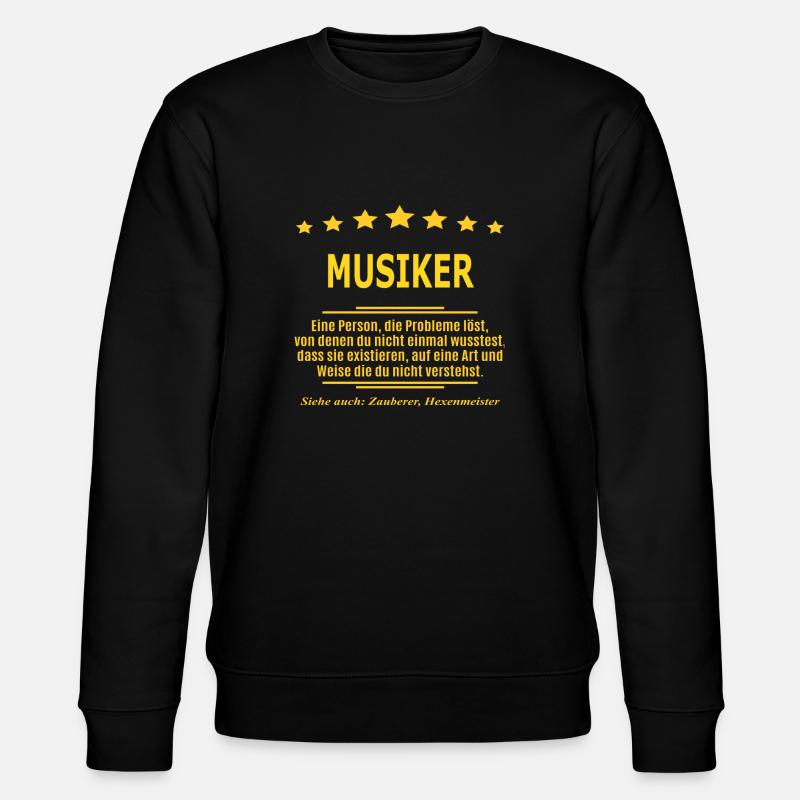 MUSIKER - Stanley/Stella Unisex Bio-Sweatshirt CHANGER  - Schwarz
